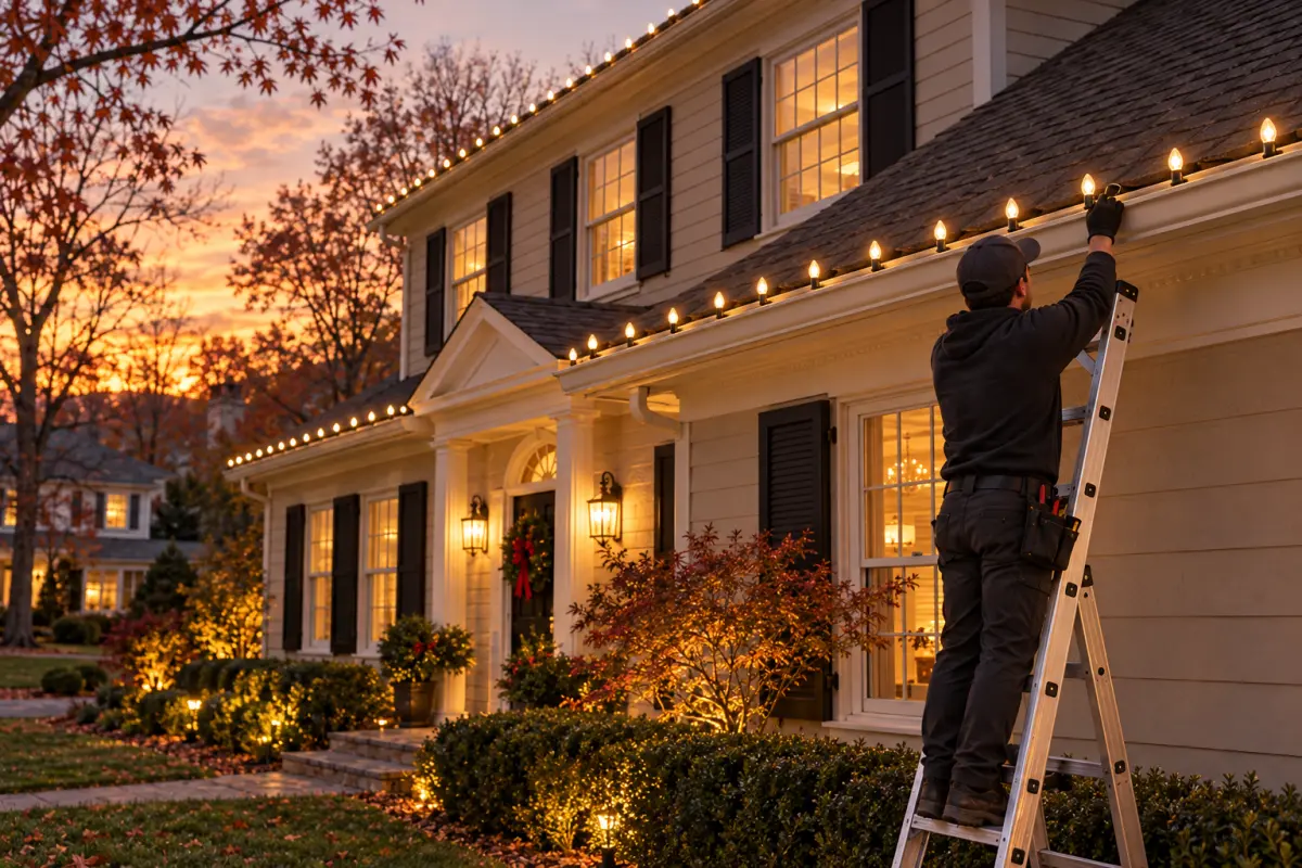 Clinton Christmas Light Installation