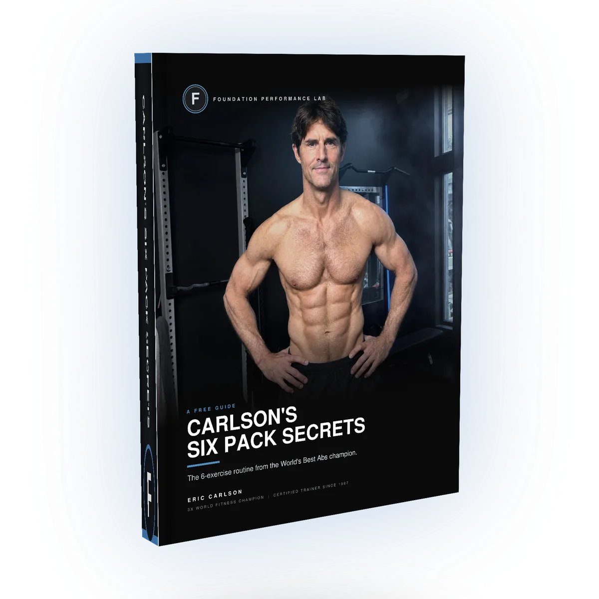 3D Book Mockup of Carlson's Six Pack Secrets PDF Guide