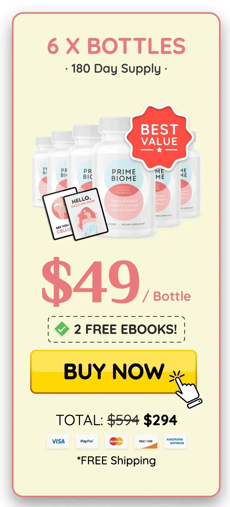 primebiome 6 bottles