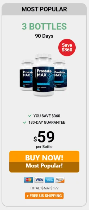 prostate max 3 bottles price