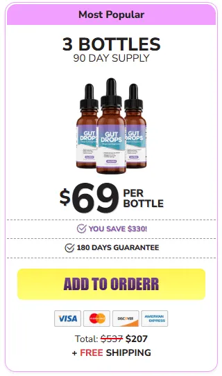 gut drops 3 bottles price