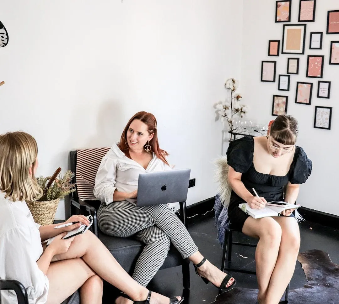 women co-working and networking