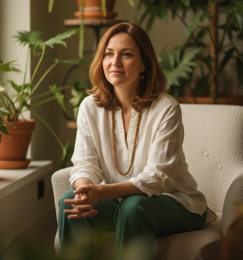 Founder of Wellness Integrity Project in a warm, natural setting