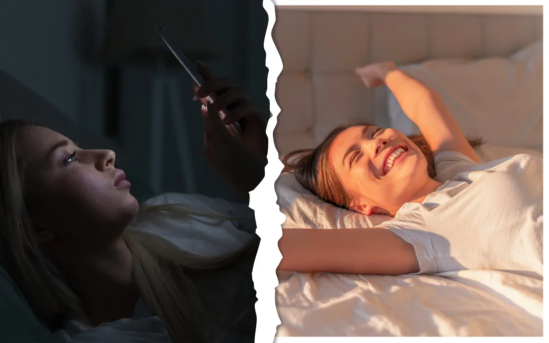 Frau löst sich aus digitaler Abhängigkeit – SelbstFinder RECAP Methode für bewusste Verbindung