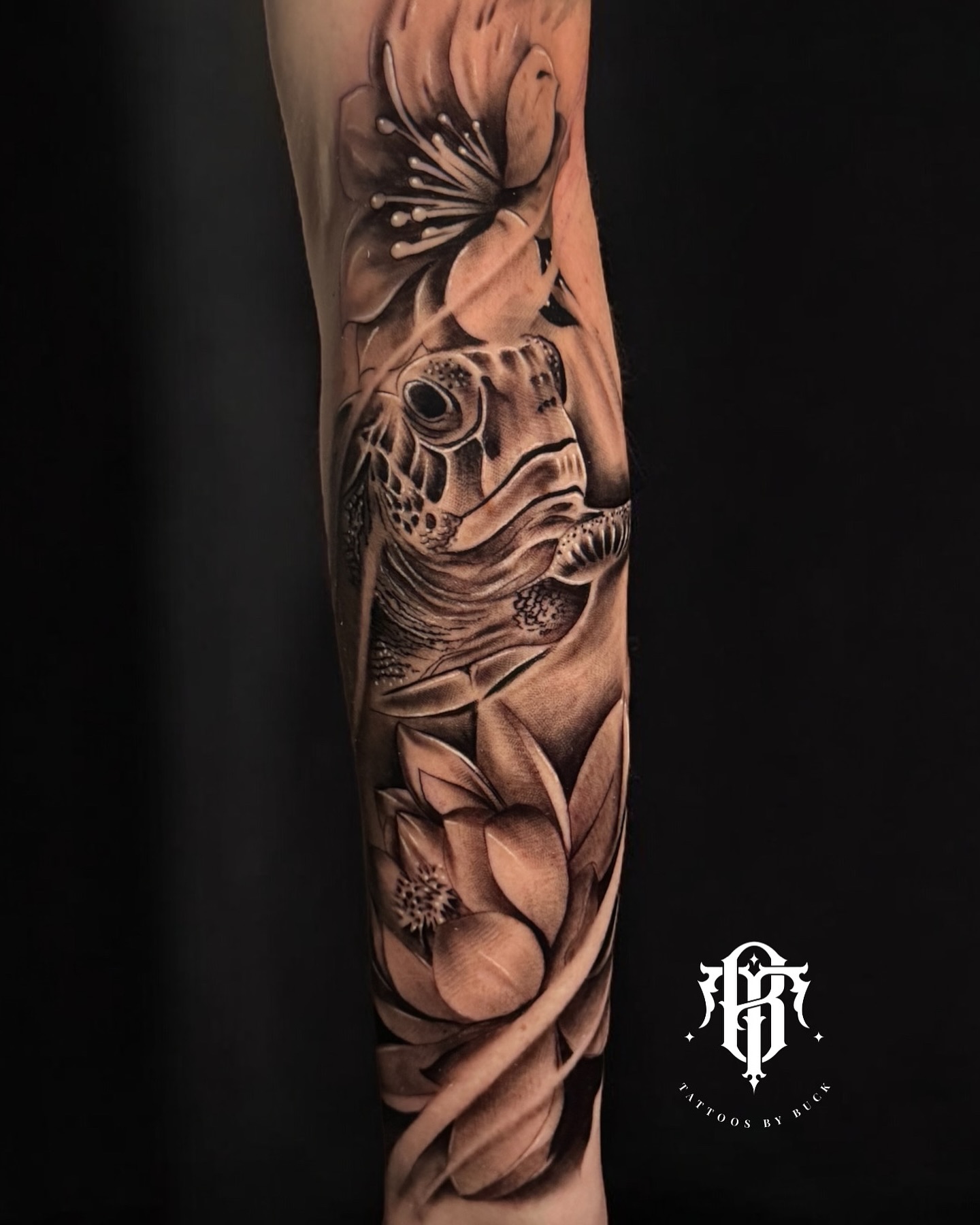 Phone mockup with bright social content