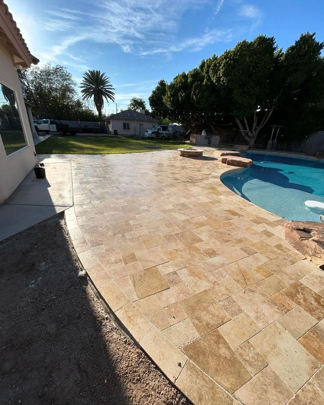 Travertine Paver Sealer Done in Arizona by Copper Fox Coatings