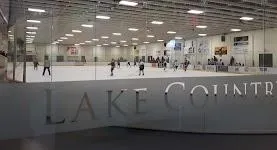 Winfield arena with hockey players on the ice