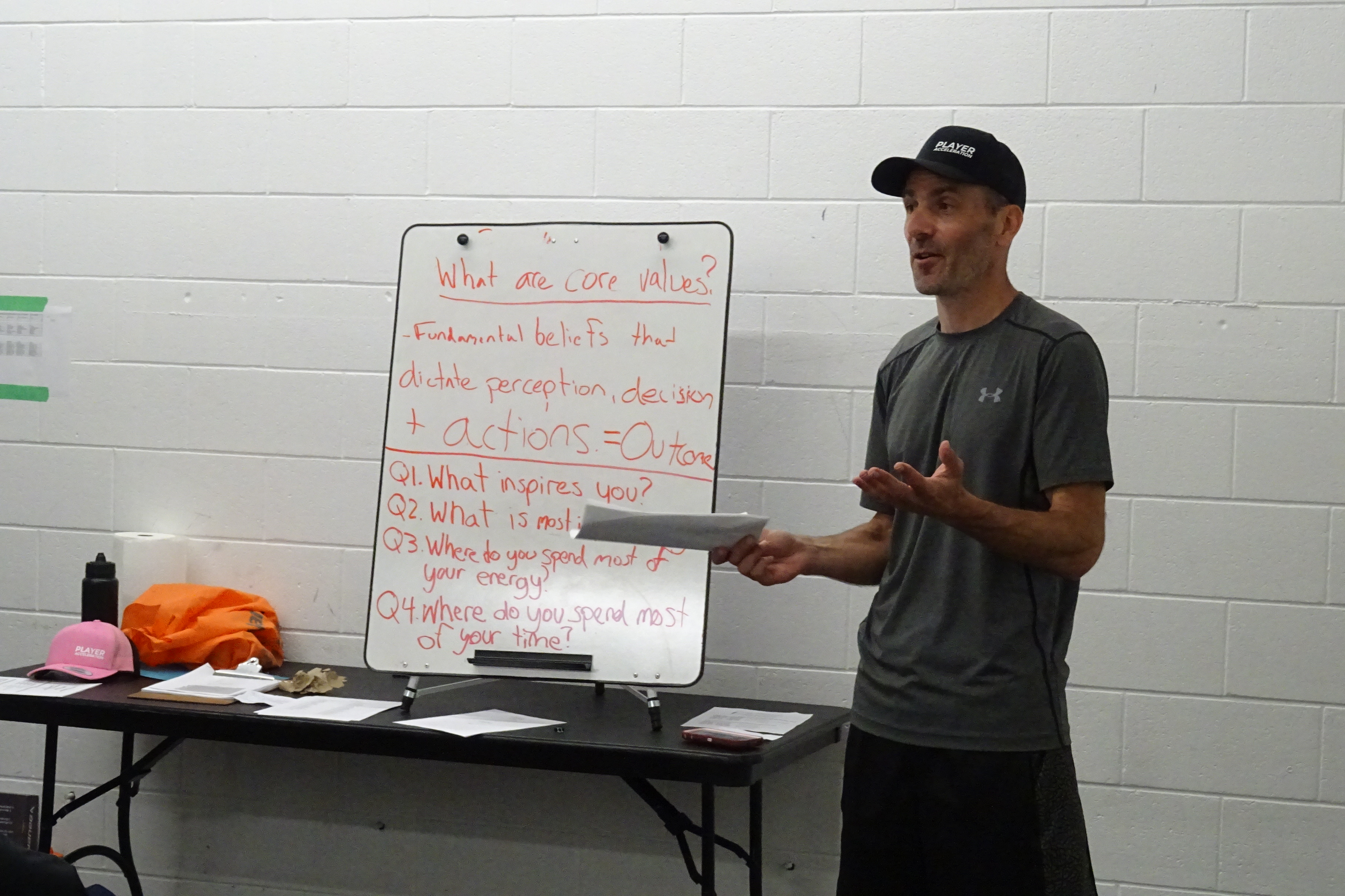 Hockey Player leadership training