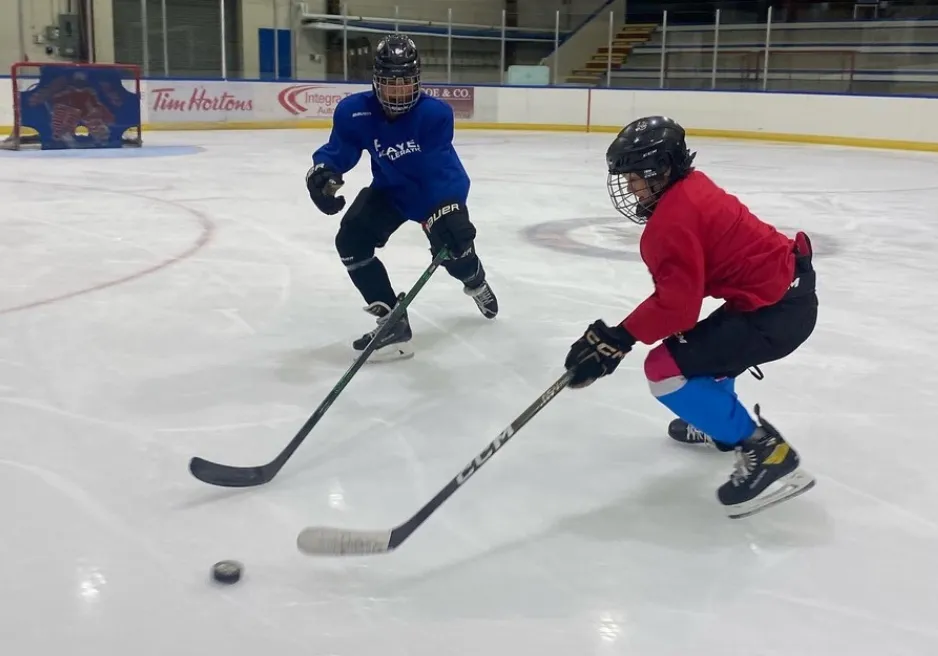 On-ice hockey training