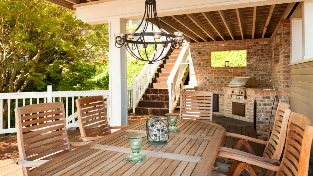 back patio out door living space