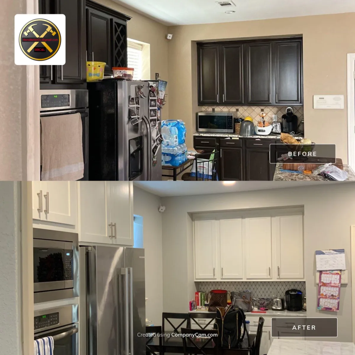 before & after for kitchen remodel