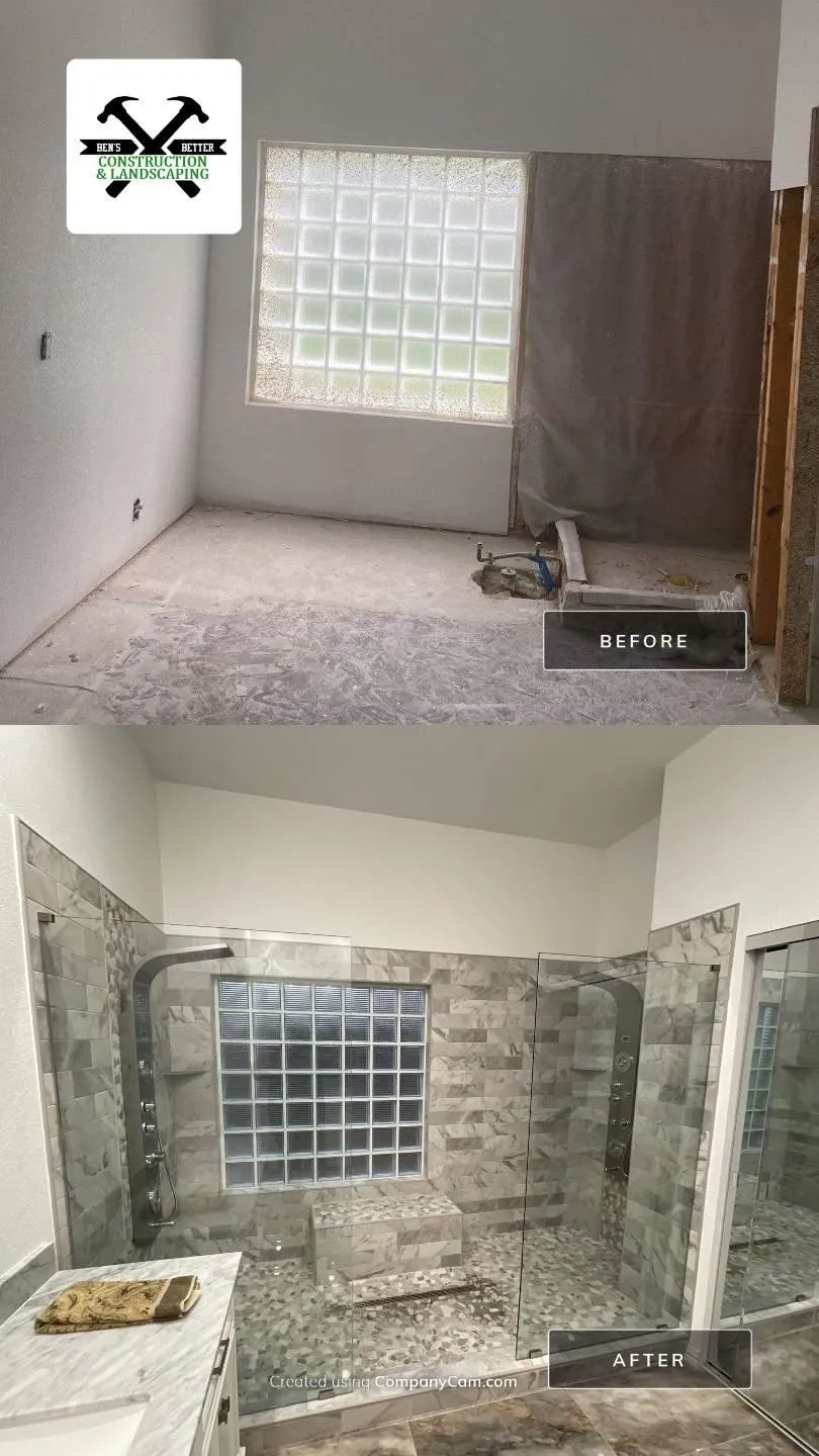 before & after for bathroom remodel