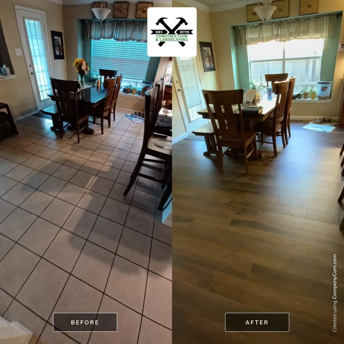 before & after for laminate flooring