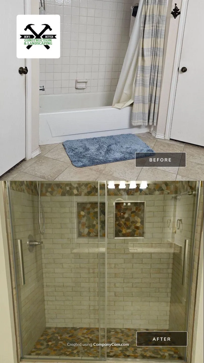 before & after for bathroom remodel