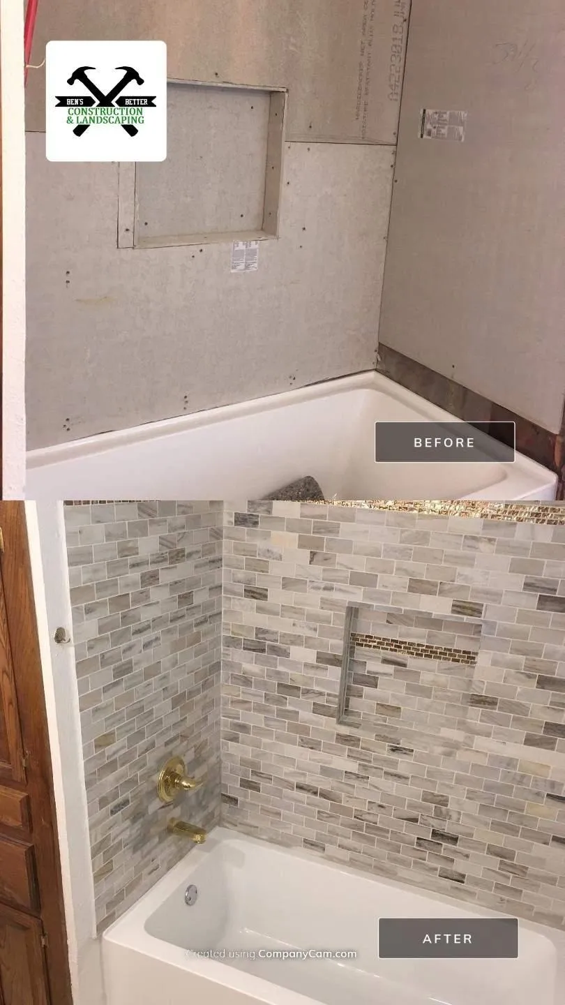 before & after for bathroom remodel