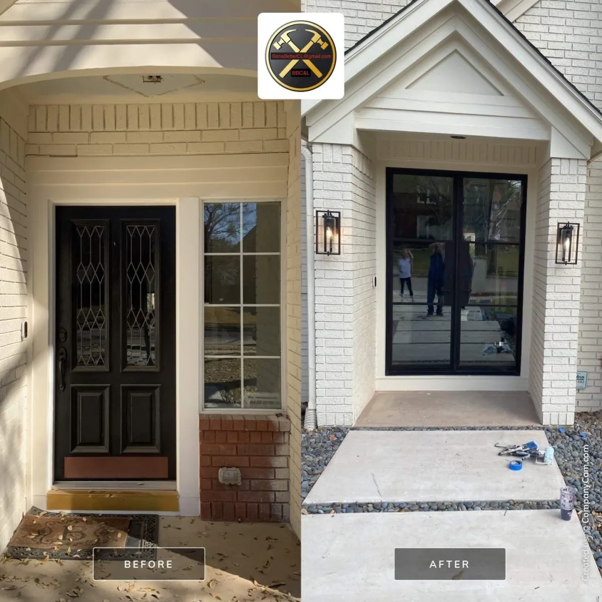 before & after for front entrance