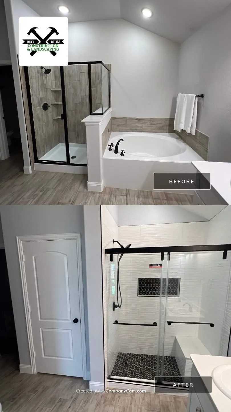 before & after for bathroom remodel