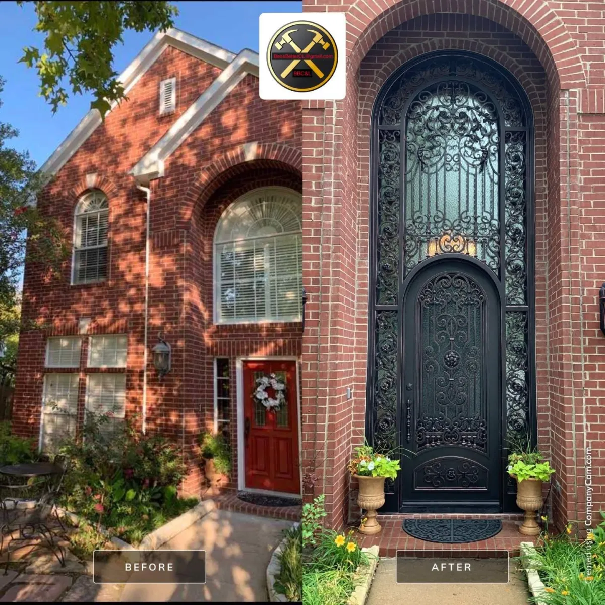 before & after for front entrance