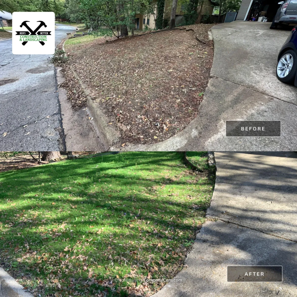 before & after for sod & seeding