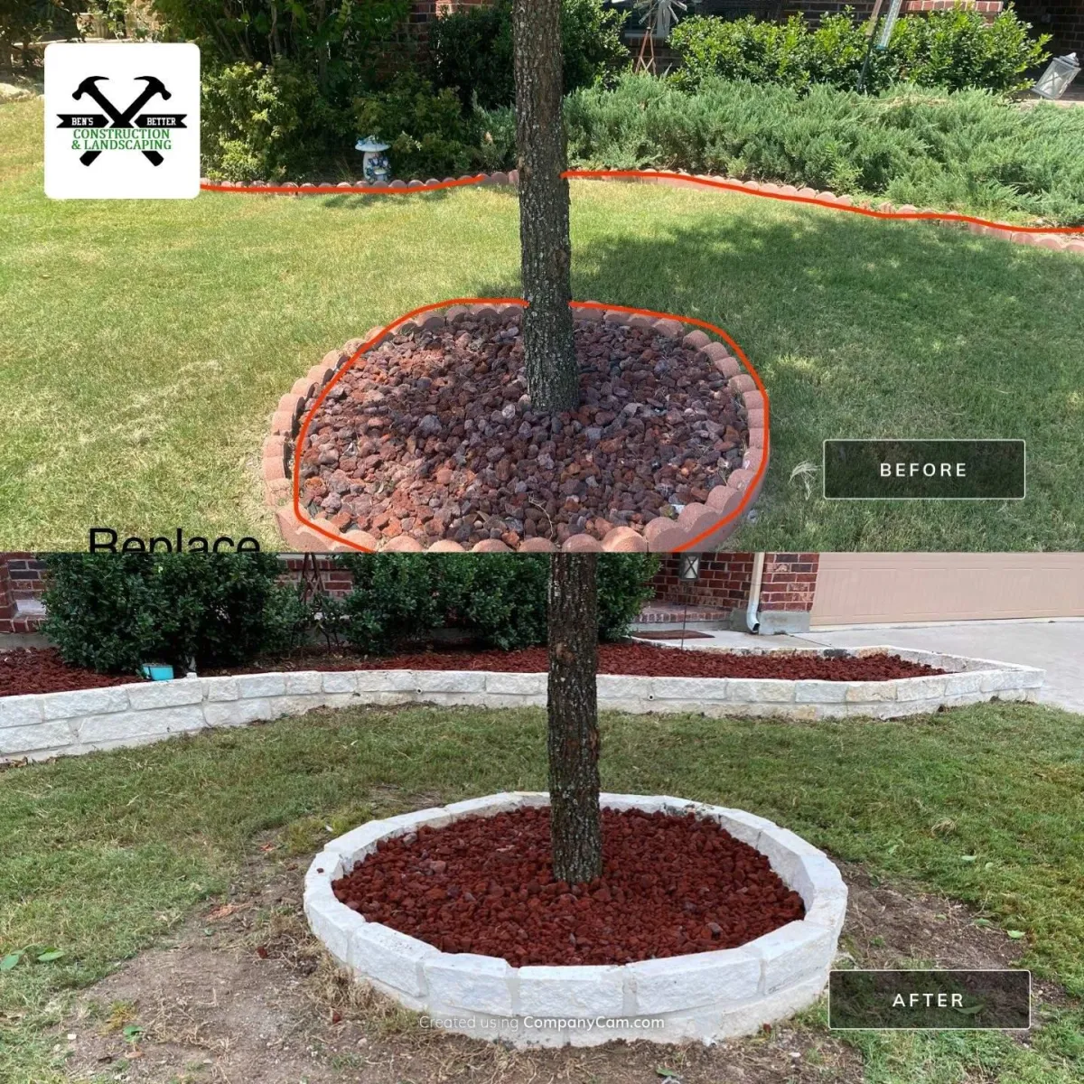 before & after for landscaping