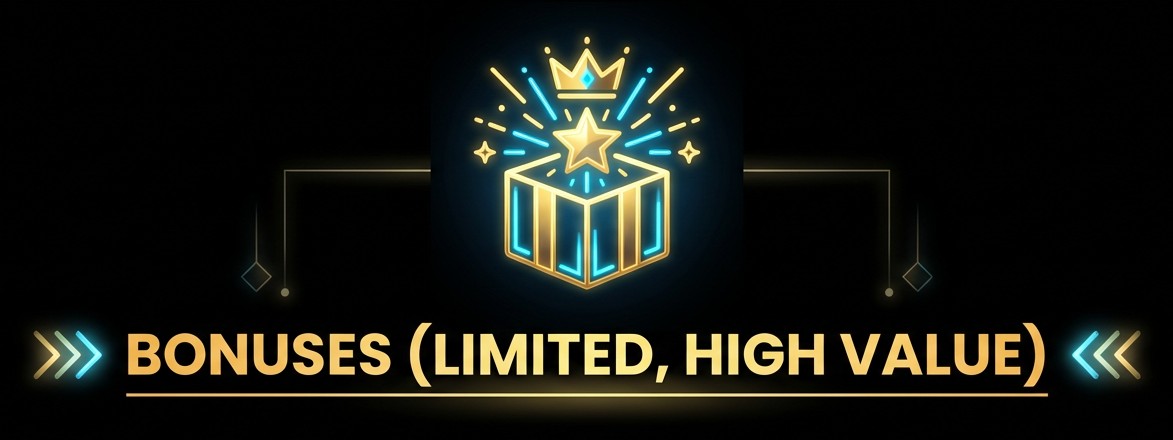 BONUSES - LIMITED, HIGH VALUE