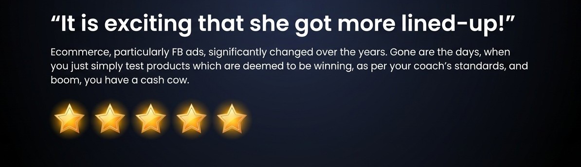 It is exciting that she got more lined-up!