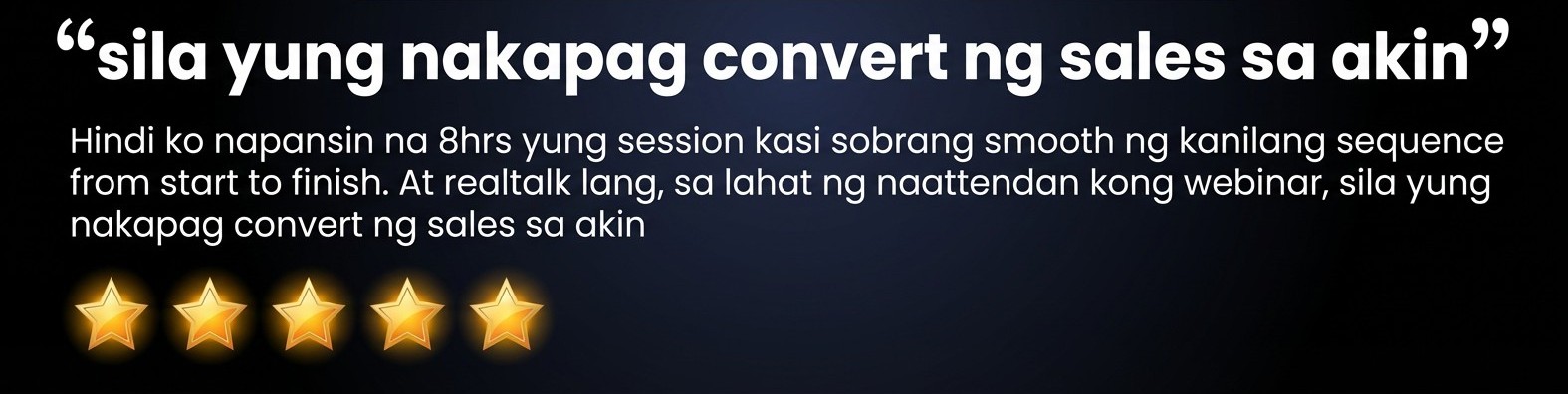 sila yung nakapag convert ng sales sa akin