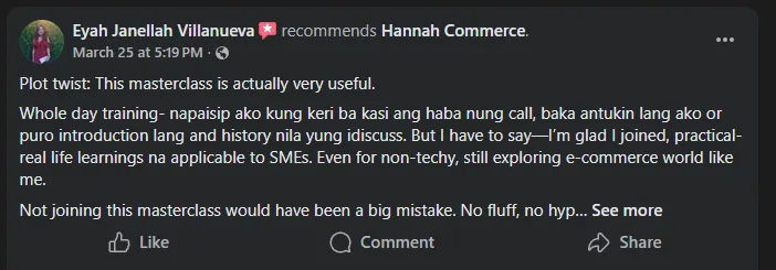 Plot twist: This masterclass is actually very useful.