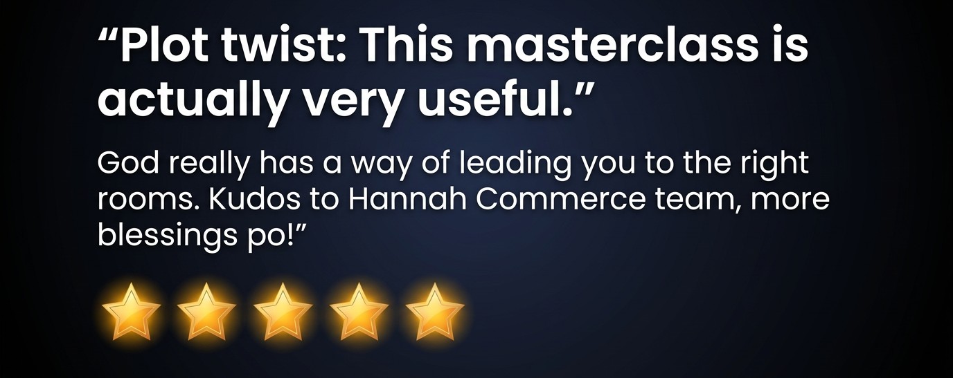 Plot twist: This masterclass is actually very useful.