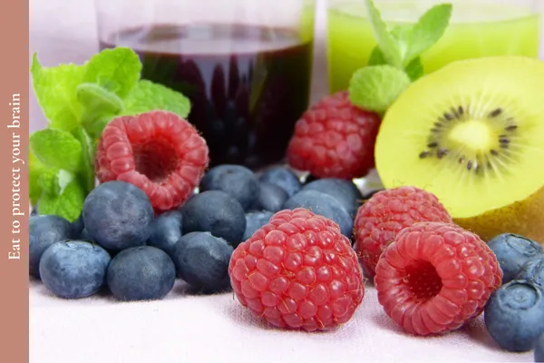 Colourful assortment of antioxidant-rich foods that protect brain health