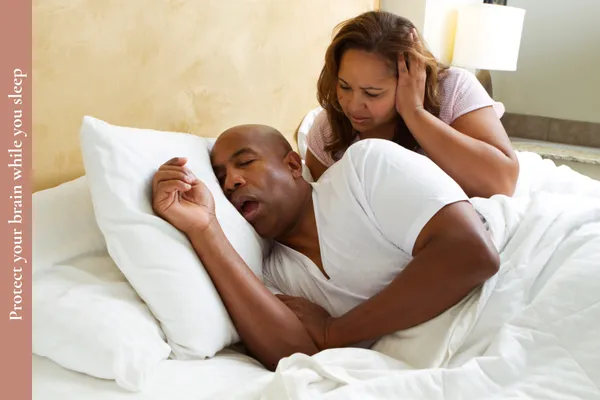 Woman unable to sleep because of snoring partner