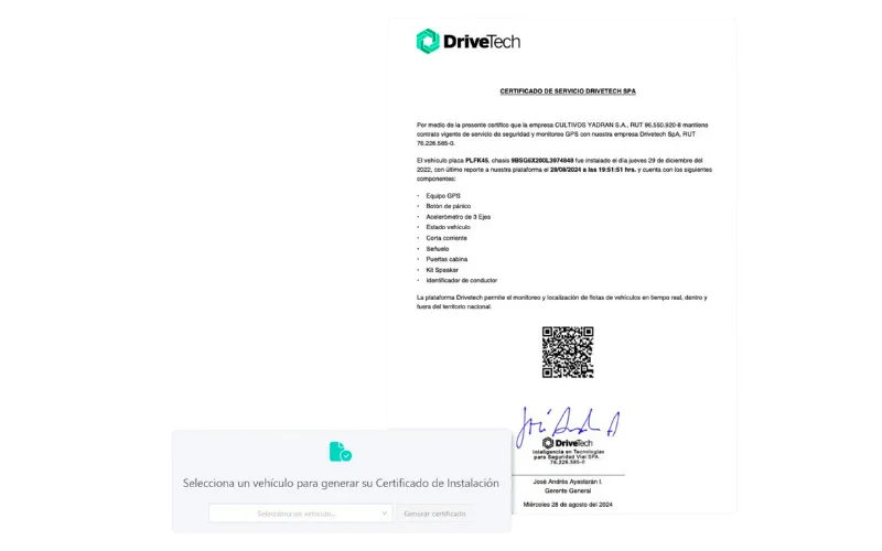 DriveTech - Monitoreo en línea de los vehículos