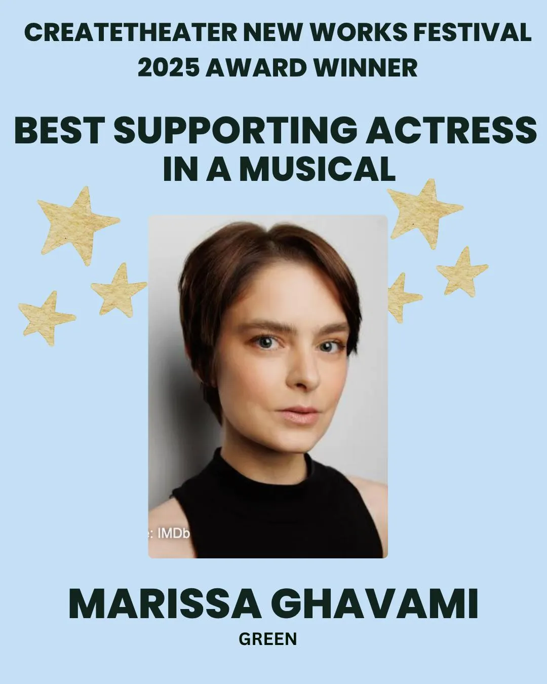 Createtheaer New Works Festival Best Supprting Actress Award