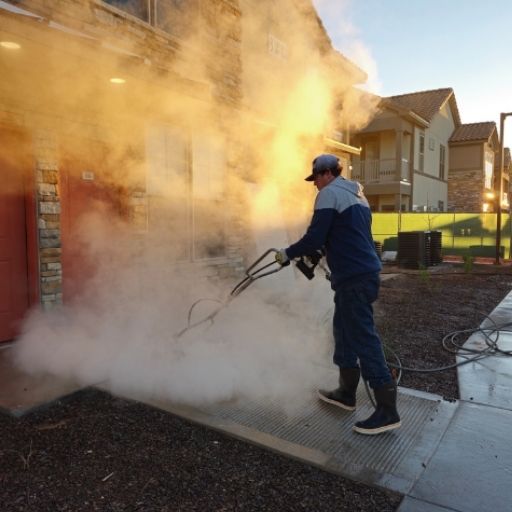 Before and after pressure washing in Phoenix AZ – commercial walkway