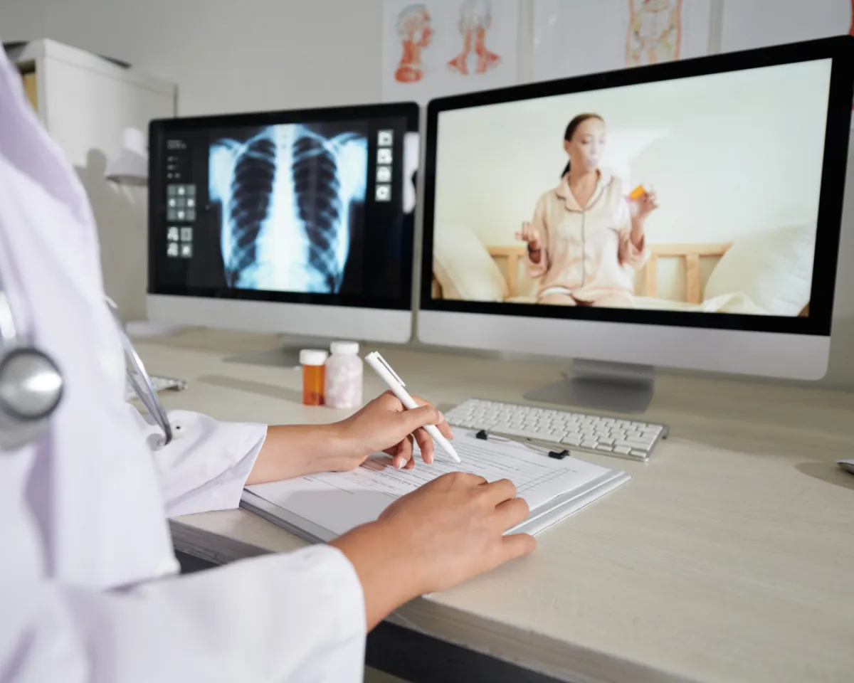 woman standing on white background