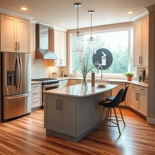 Inviting Deerfield Beach kitchen with modern appliances, granite island, custom cabinetry, and natural light.