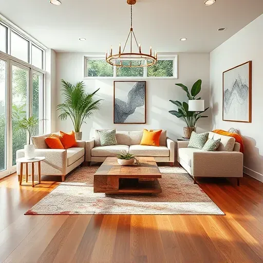 Remodeled Coral Gables living room with elegant furnishings, natural light, and inviting decor showcasing modern aesthetics.
