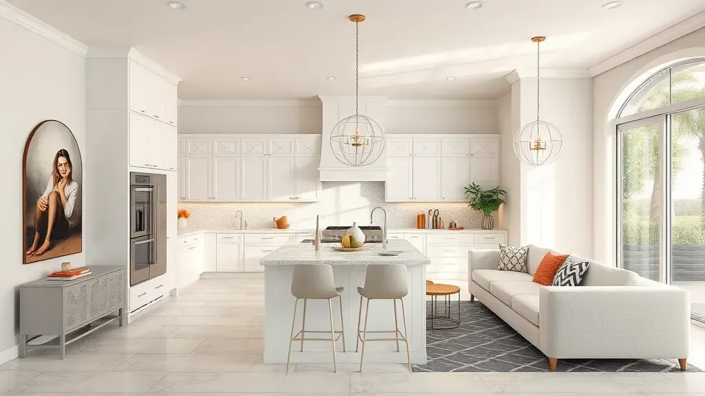 Remodeling in Margate, FL featuring a modern kitchen with sleek cabinets and spacious layout.