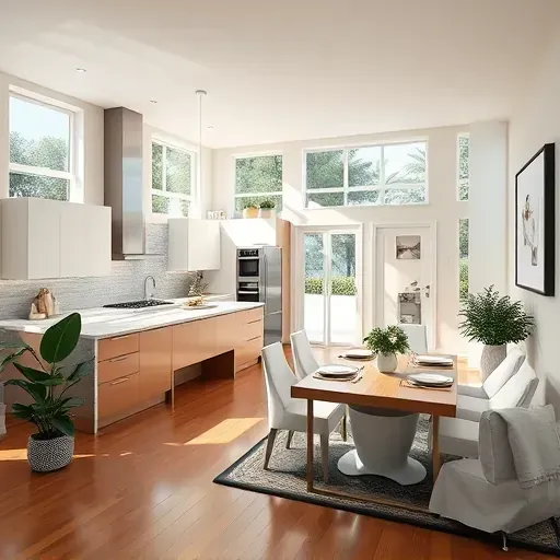 Modern Broward County home interior with sleek design, spacious layout, granite countertops, and natural light.