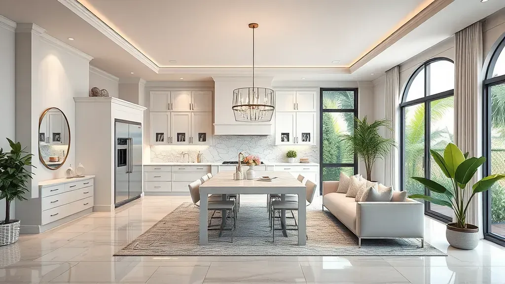 Remodeling in Weston, FL showcasing a modern kitchen design with updated fixtures and cabinetry.