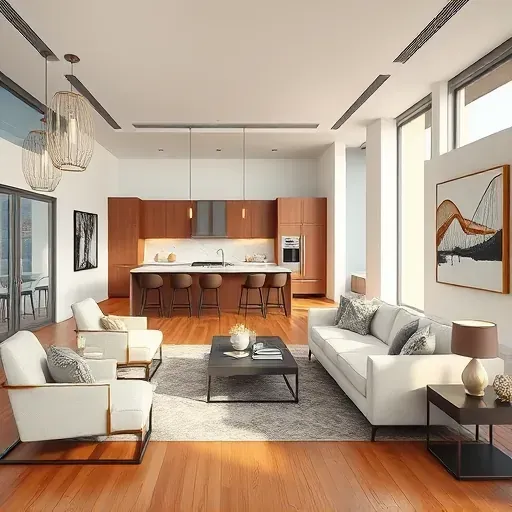 Modern South Beach interior remodel with open design, large windows, elegant furniture, and luxury kitchen features.