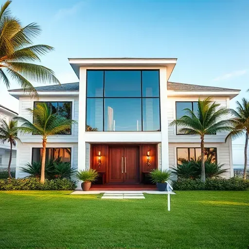 Luxurious coastal home in Riviera Beach, FL, featuring modern and traditional architecture with a stunning beach view.