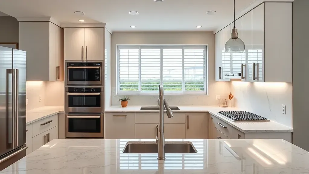 Kitchen countertop installation projects in Coral Springs FL showcasing various materials and styles