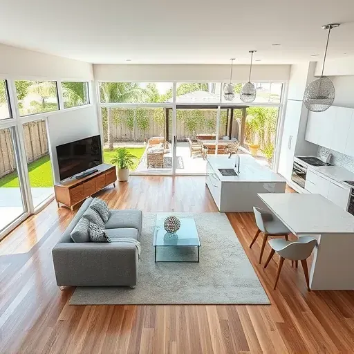 Completed home remodeling in Coral Springs, FL showcasing modern design and stylish interiors without people.