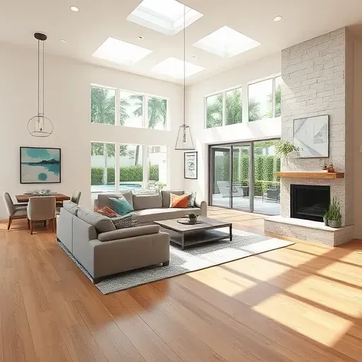 Completed home remodeling project in Coral Springs, FL showcasing elegant design and modern finishes.