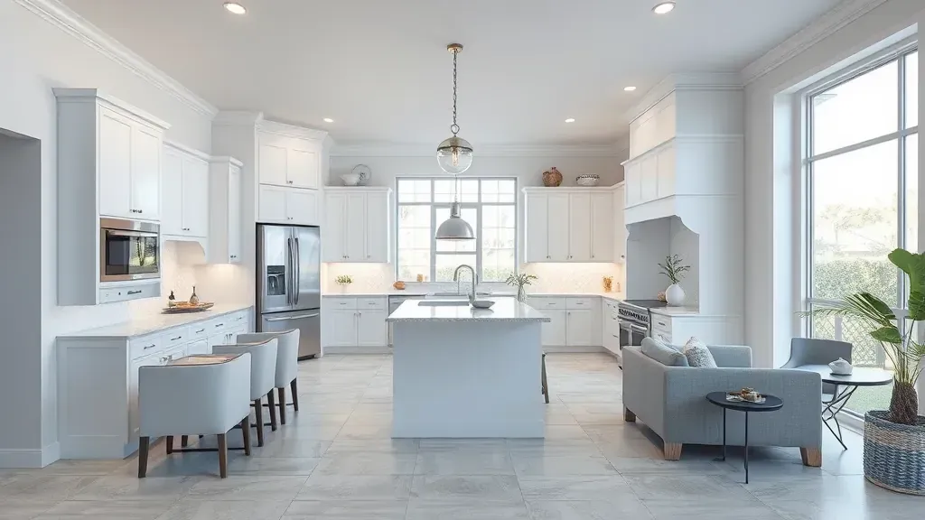 Remodeling in Pembroke Pines, FL with modern design and stylish finishes showcased in a bright room.