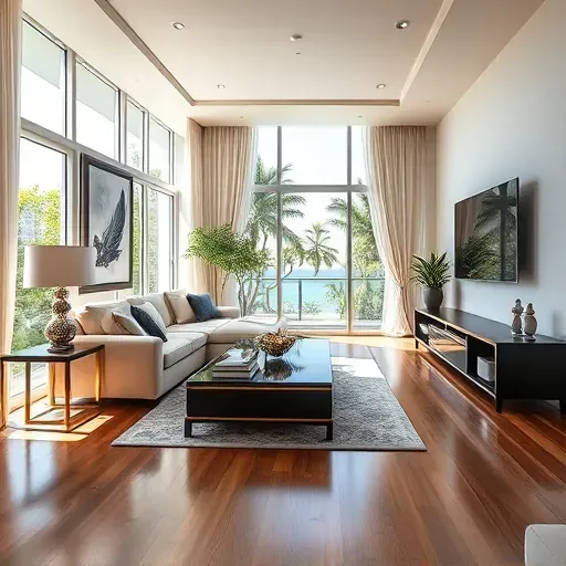 Contemporary living room remodel in Sunny Isles Beach features elegant design, natural light, and refined comfort.
