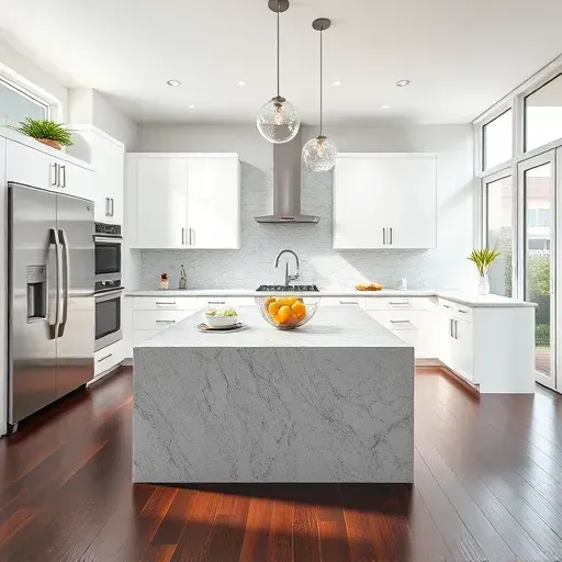 Modern Miami-Dade kitchen remodel featuring stainless steel appliances, granite island, natural light, and elegant design.