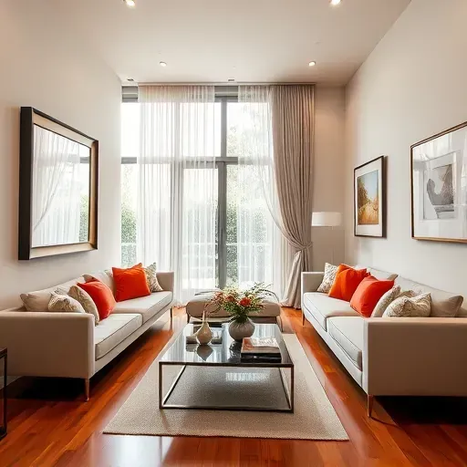 Beautifully renovated living room in Coconut Creek, featuring modern furniture, vibrant cushions, and natural light.