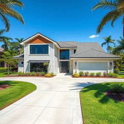 Recently completed modern home addition in Coral Springs Florida featuring seamless design, large energy-efficient windows, lush landscaping, and high-quality craftsmanship